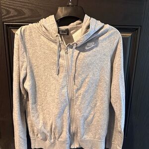 Nike Heather Gray Full-Zip Hoodie